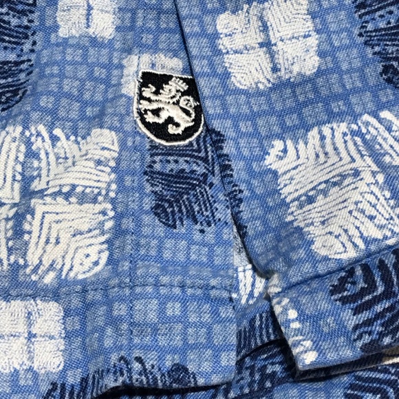 Lot of 2 Aloha Hawaiian Shirts Tommy Bahama & Nat Nast Mens XL Blue Gray White - Picture 12 of 13